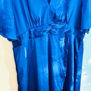 SHEIN Blue Satin Dress